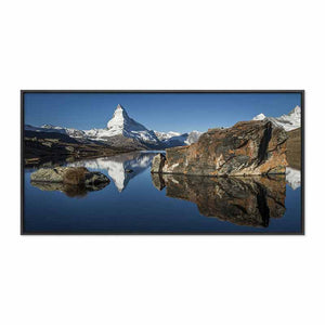 Photographie du Cervin se refletant dans le lac Stellisee dans le Valais - Suisse 
