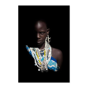 Jeune fille Maasai face - ÉDITION LIMITÉE