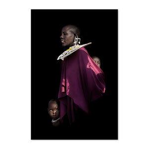 Femme et enfants Maasai - ÉDITION LIMITÉE