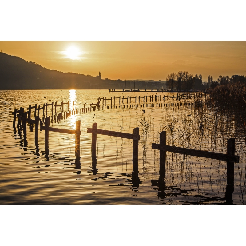 Coucher de soleil sur Annecy par Christophe Dardenne - Galerie 361