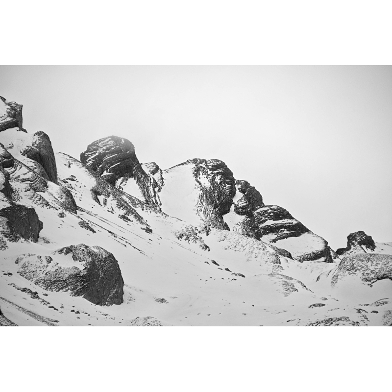 Hiver fusain sur les Aravis par Annick Girardot - Galerie 361