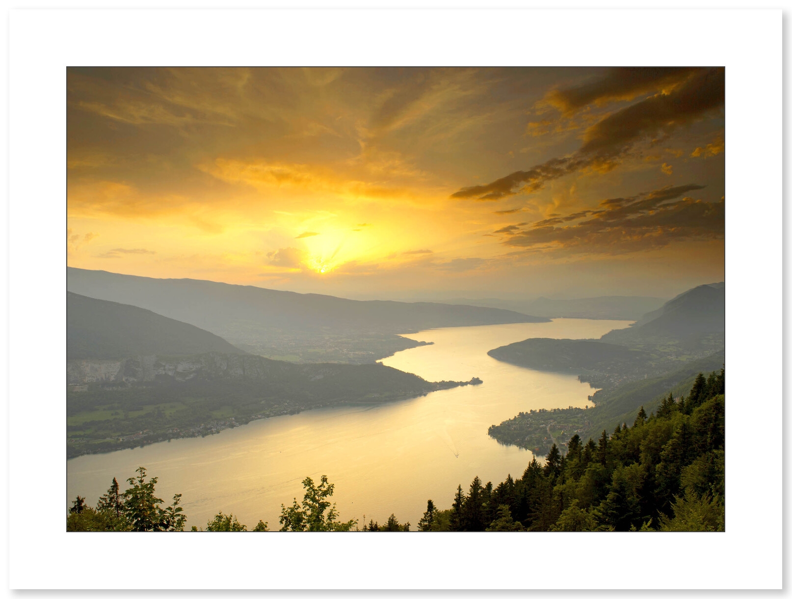 Soleil or - Vue depuis le Col de la Forclaz par Gilles Lansard