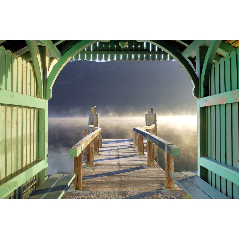 Ponton un matin d'hiver Saint Jorioz par Gilles Lansard - Galerie 361
