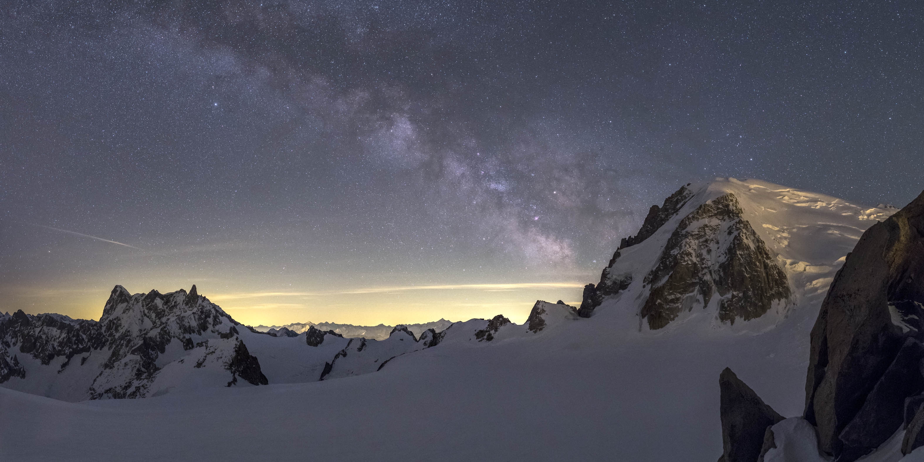 Voie lactée sur la dent du Géant, Mont-Blanc par Philippe Jacquot