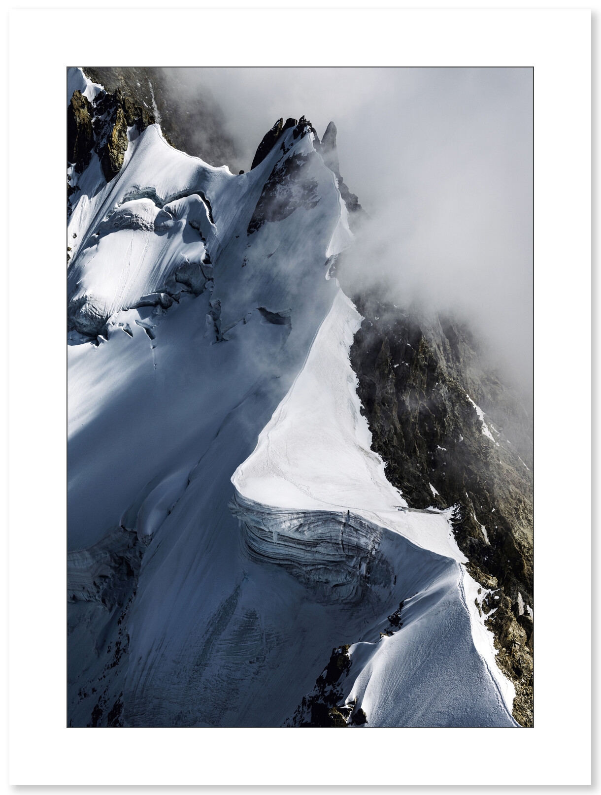 Arête de rochefort dans le massif du Mont Blanc par Marc Daviet
