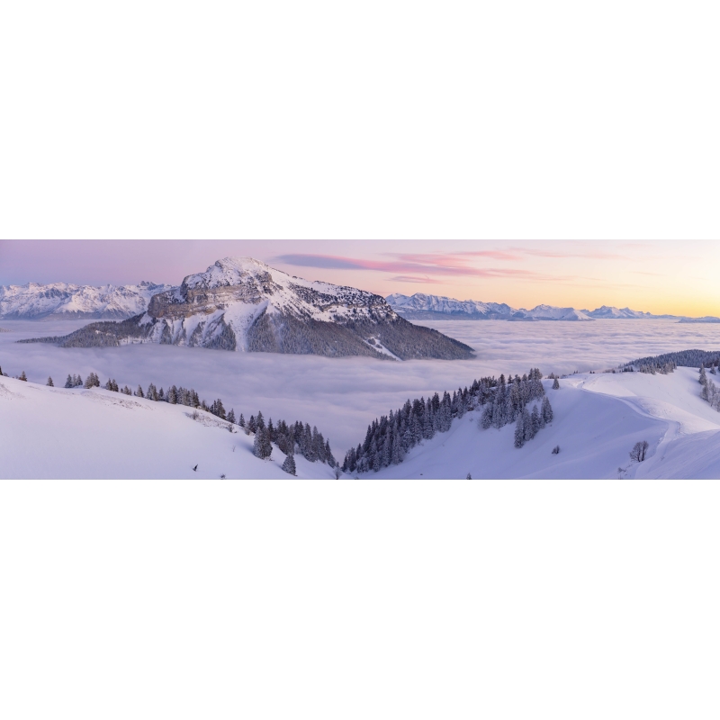 Chamechaude depuis le Charmant Som dans le massif de la Chartreuse