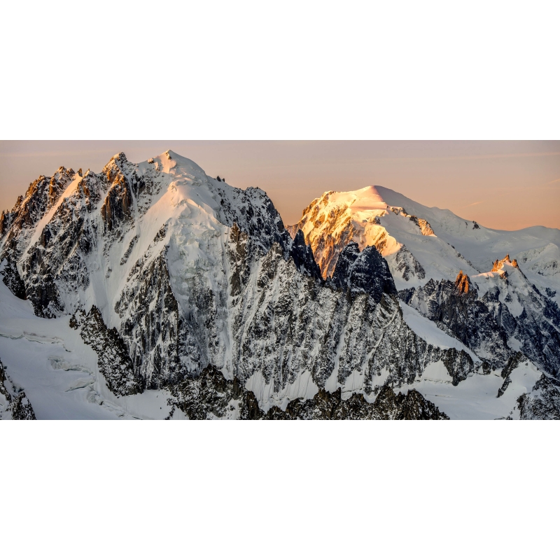 Aiguille Verte, Drus, Mont Blanc et Aiguille du Midi