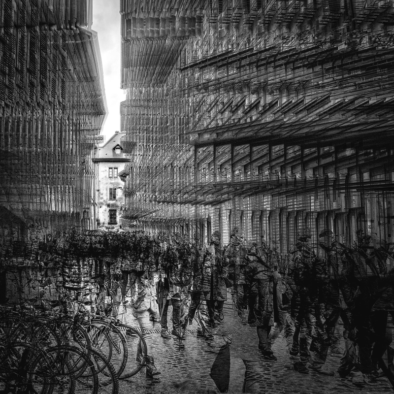 Rue en noir et blanc par Gilles Marguerat - Galerie 361