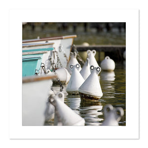 Les proues des bateaux, lac d'Annecy, tirage d'Art