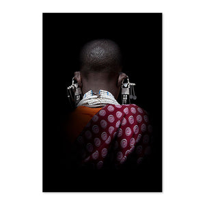Femme Maasai de dos - ÉDITION LIMITÉE