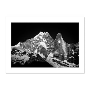 Lumière du soir sur l’Aiguille Verte et les Drus - Massif du Mont-Blanc
