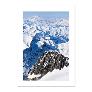 En montant au Dôme du Miage, massif du Mont Blanc